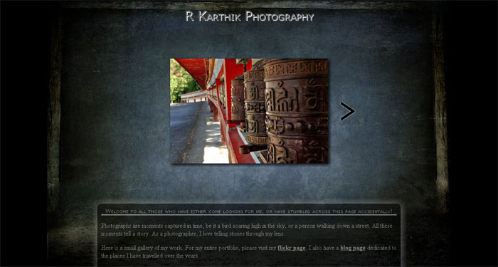 Screenshot of web page in the browser