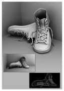 3D model of shoes - Ambient Occlusion