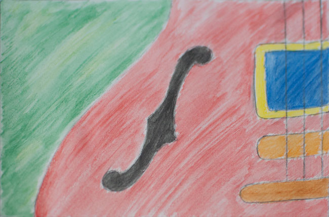 Water-colour pencil fill Water-colour pencil fill