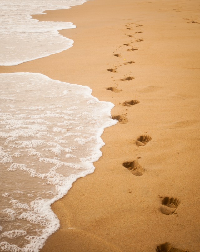 Footsteps in sand