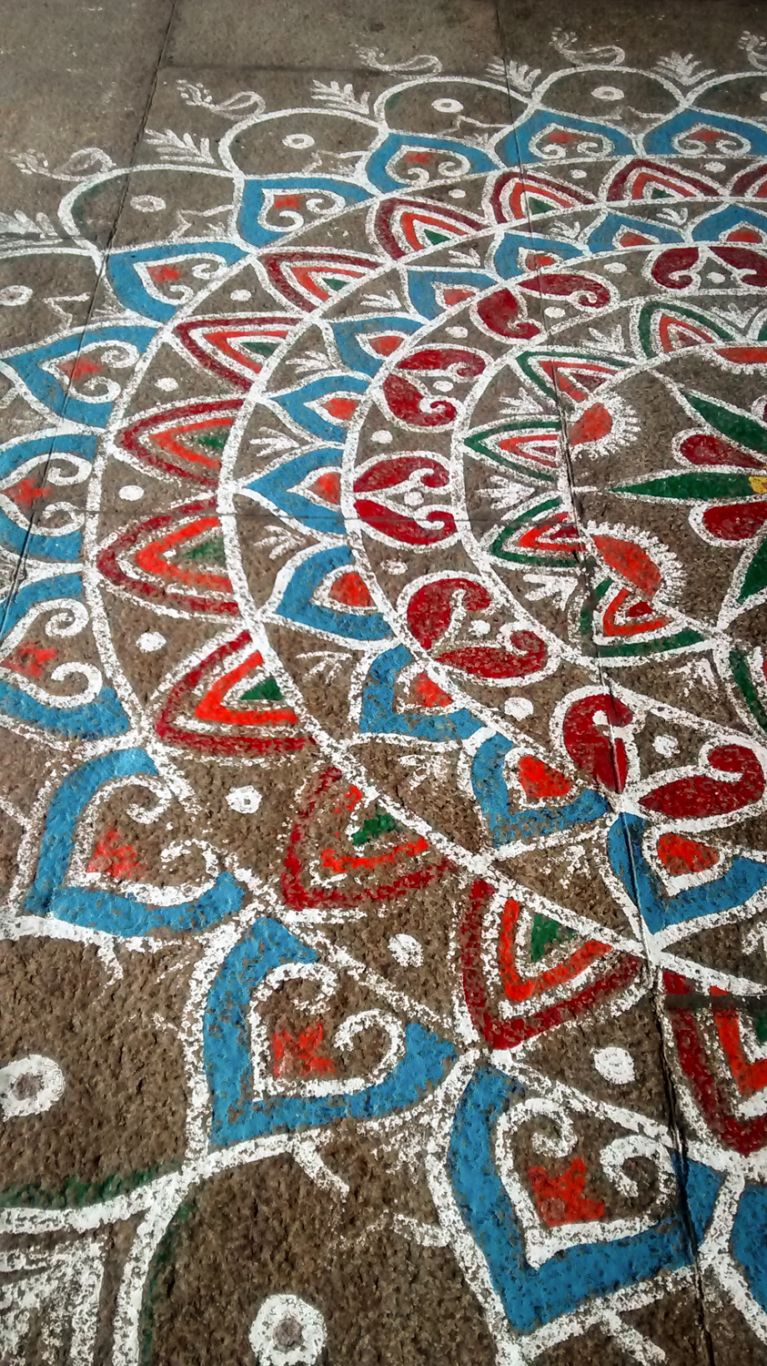 Kolam at the entrance